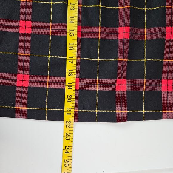 Womens Torrid Betsey Johnson Mini Luxe Ponte Skirt red Plaid Size 3 3X 22-24 NWT - Picture 14 of 14